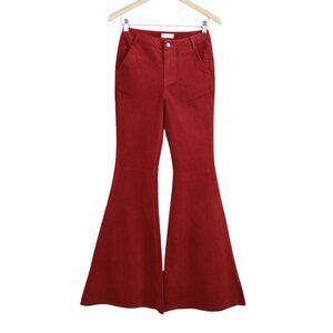 ReverOf Burgundy Corduroy Flare Pants